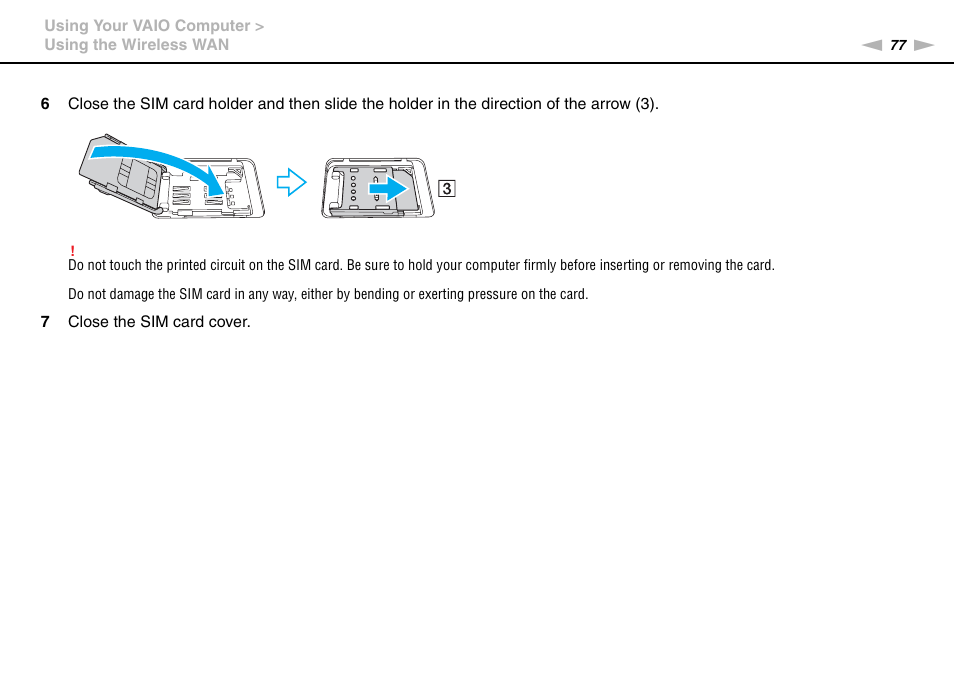 Sony VPCSA Series User Manual | Page 77 / 210