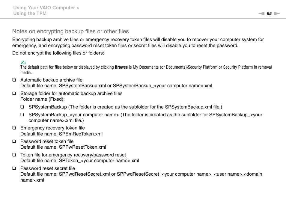 Sony VPCSA Series User Manual | Page 95 / 210