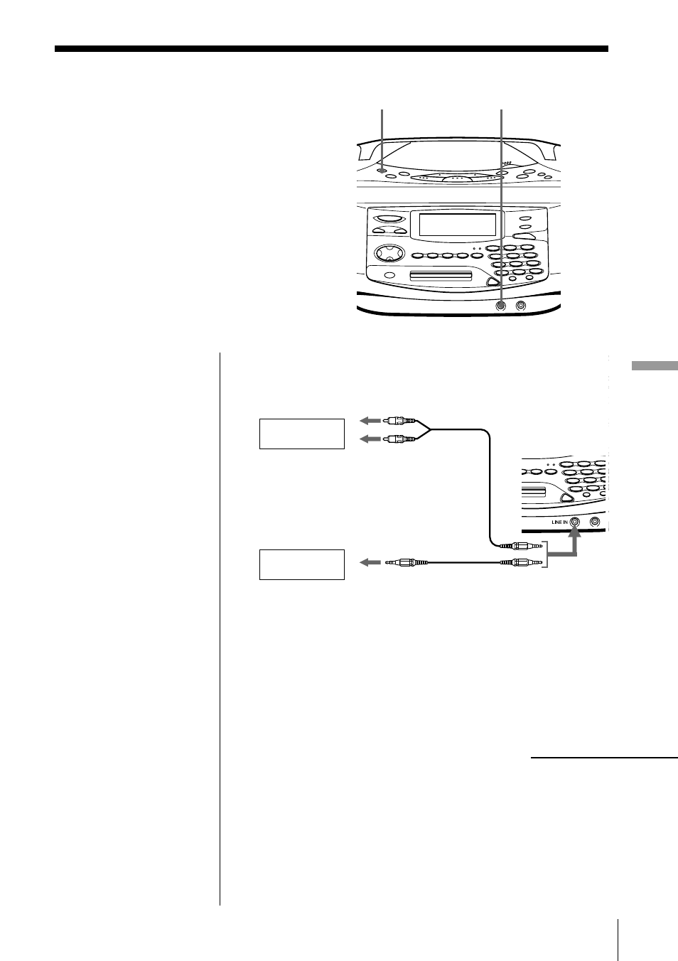 Connecting optional components | Sony ZS-M35 User Manual | Page 61 / 76