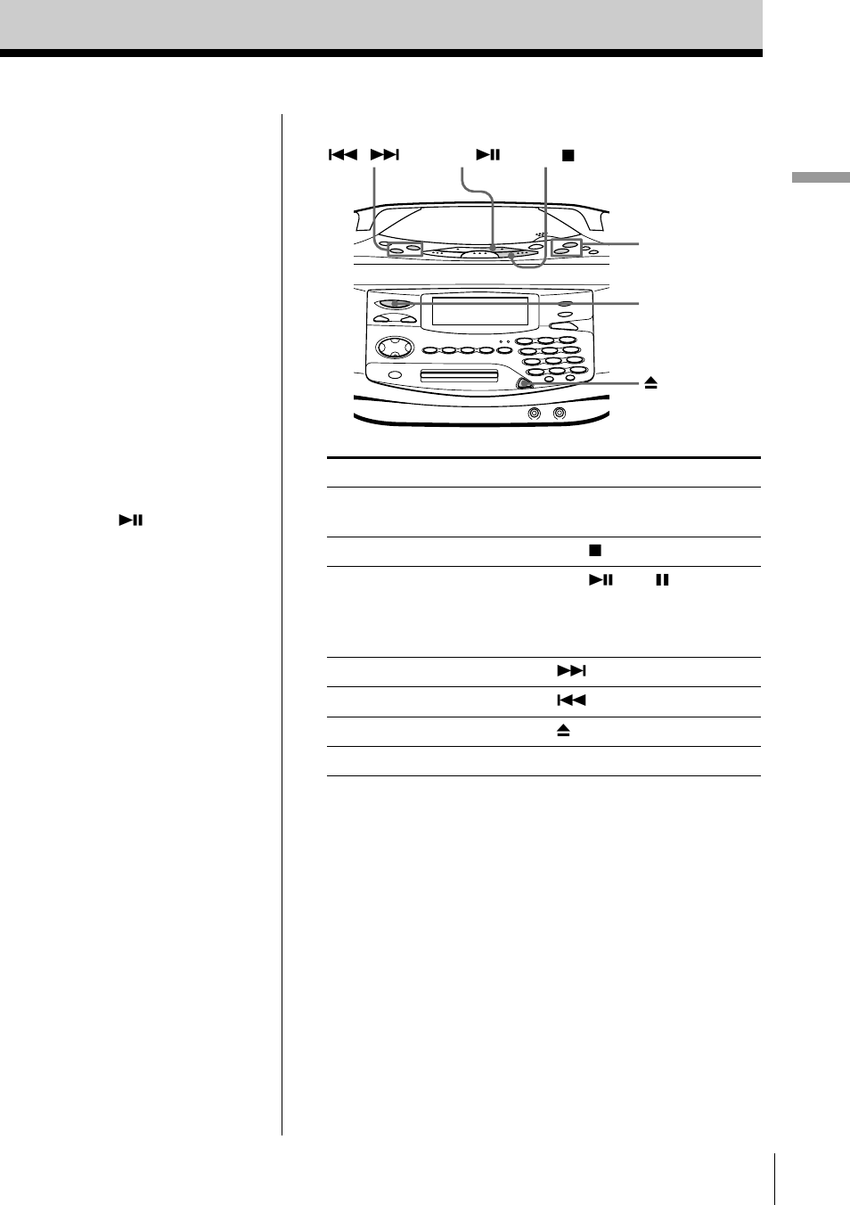Basic operations 9 | Sony ZS-M35 User Manual | Page 9 / 76