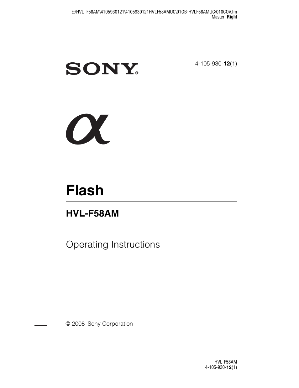 Sony 4-105-930-12(1) User Manual | 88 pages