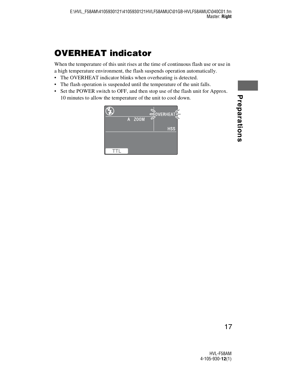 Overheat indicator | Sony 4-105-930-12(1) User Manual | Page 17 / 88