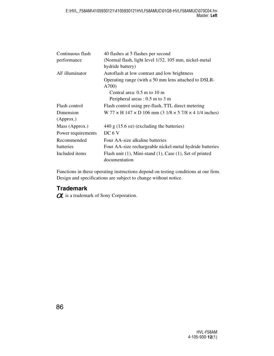 Sony 4-105-930-12(1) User Manual | Page 86 / 88