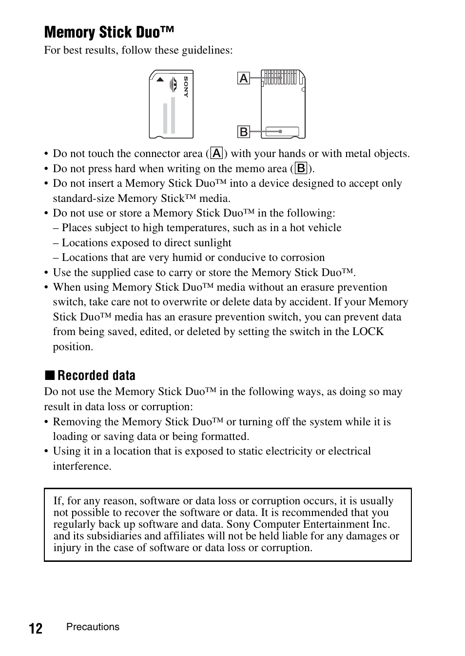 Sony PSP-1006 K User Manual | Page 12 / 268