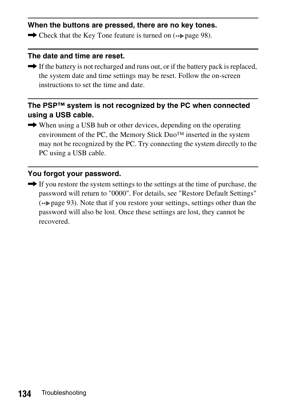 Sony PSP-1006 K User Manual | Page 134 / 268