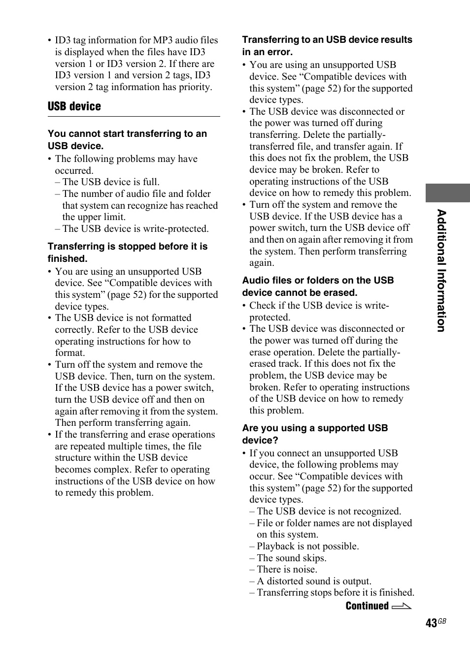 Sony 3-300-703-11(2) User Manual | Page 43 / 56