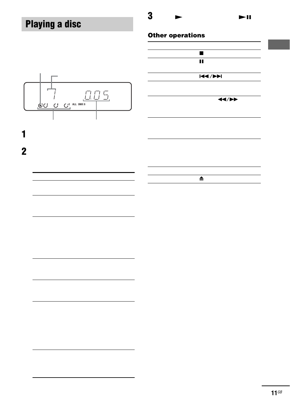 Playing a disc, Normal play/shuffle play | Sony CMT-HPX9 User Manual | Page 11 / 36