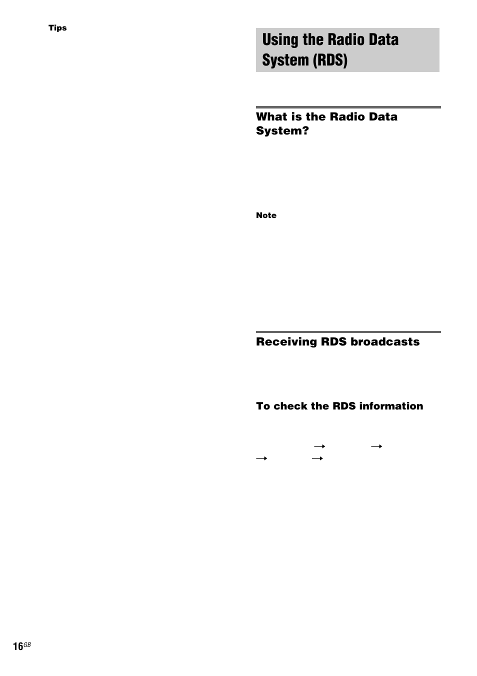 Using the radio data system (rds), European model only), What is the radio data system | Receiving rds broadcasts | Sony CMT-HPX9 User Manual | Page 16 / 36