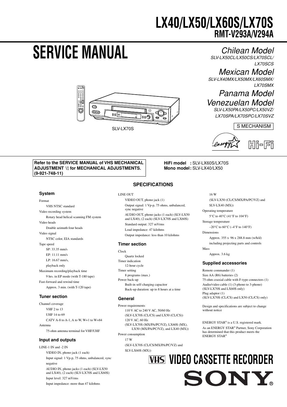 Sony LX50 User Manual | 71 pages