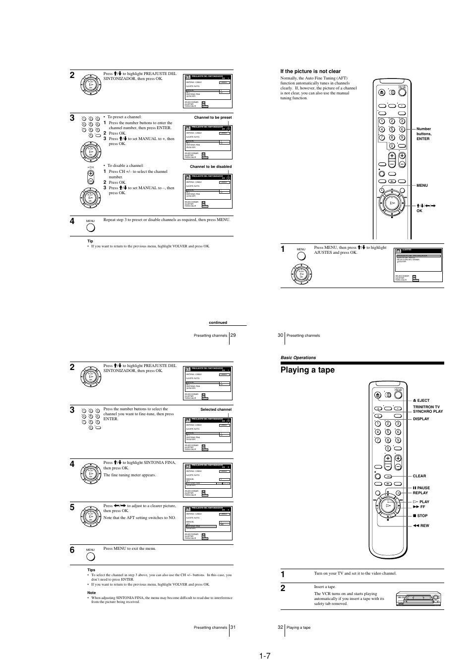 Playing a tape | Sony LX50 User Manual | Page 11 / 71