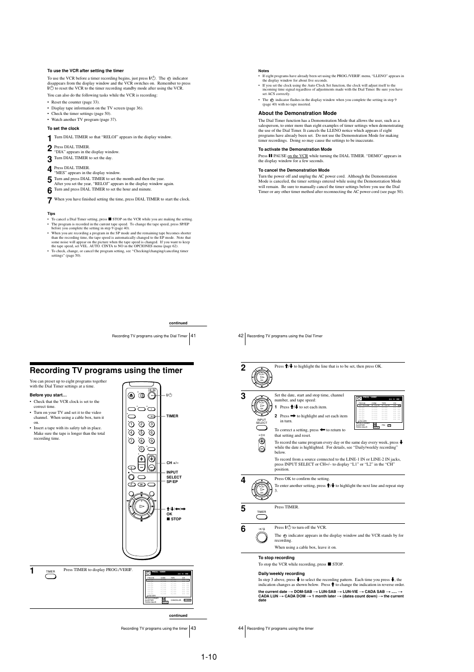 Recording tv programs using the timer | Sony LX50 User Manual | Page 14 / 71