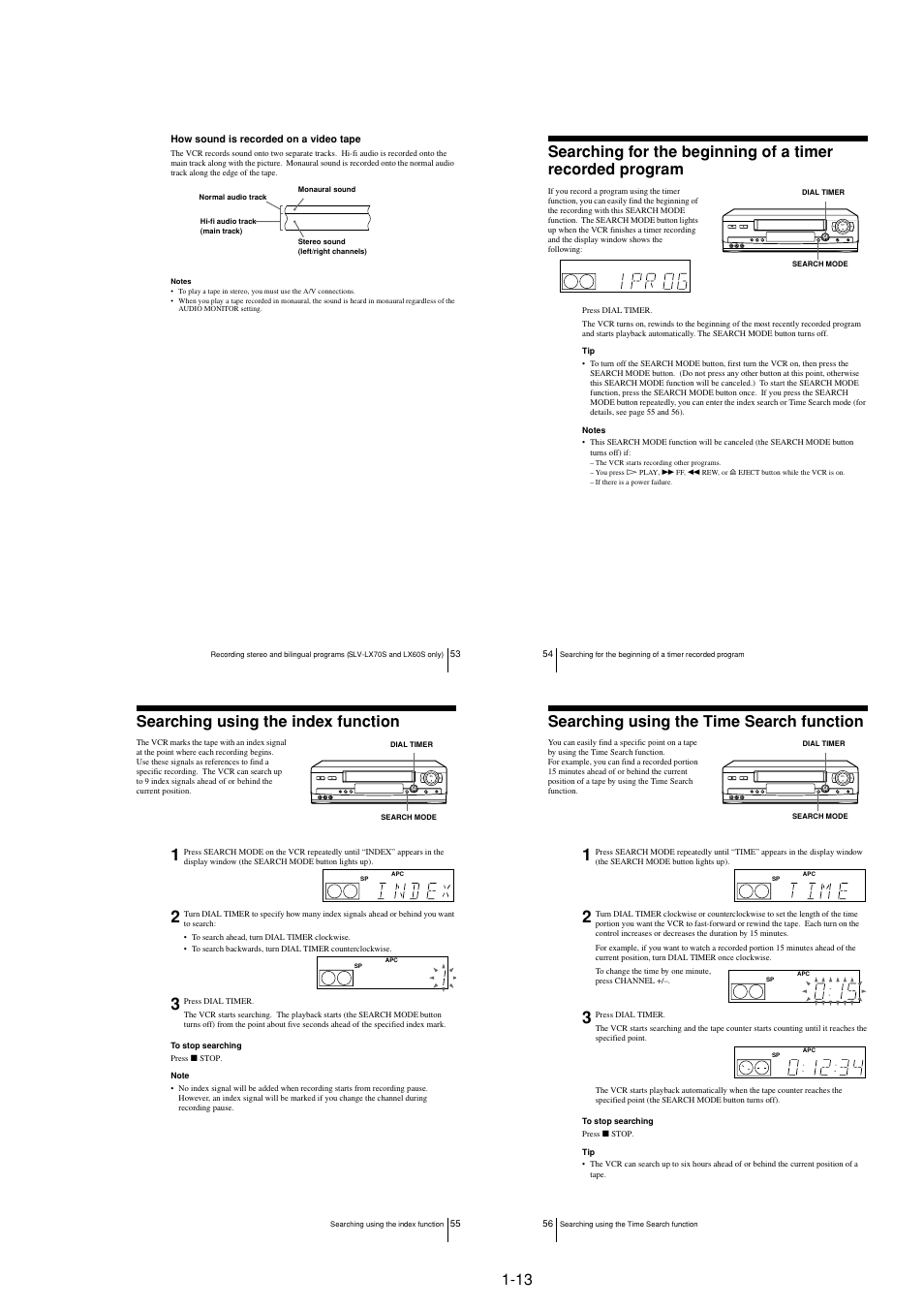 Searching using the index function, Searching using the time search function | Sony LX50 User Manual | Page 17 / 71