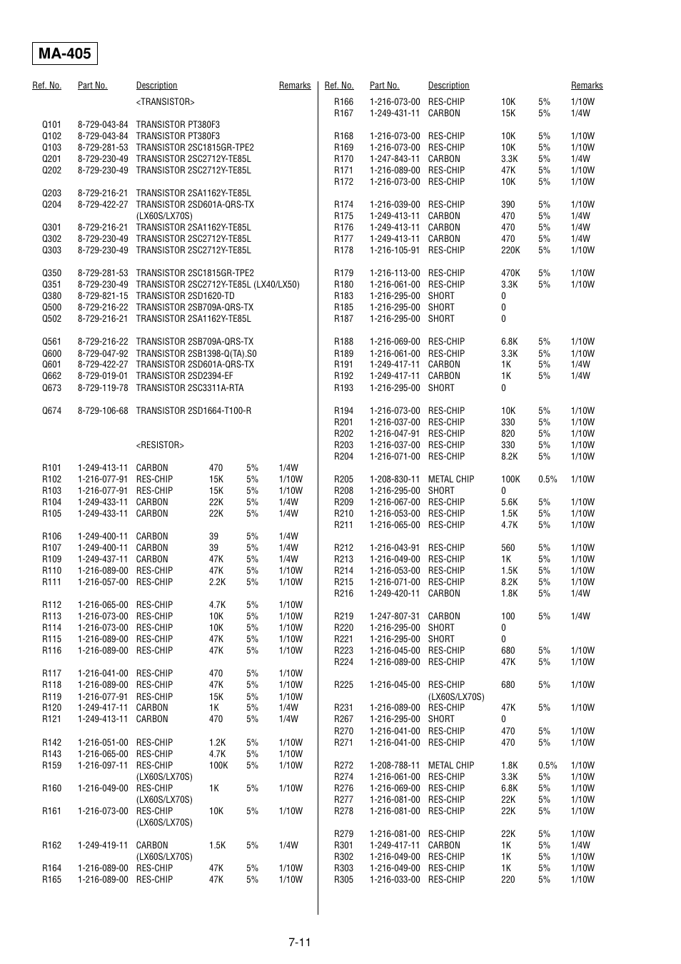 Ma-405 | Sony LX50 User Manual | Page 67 / 71