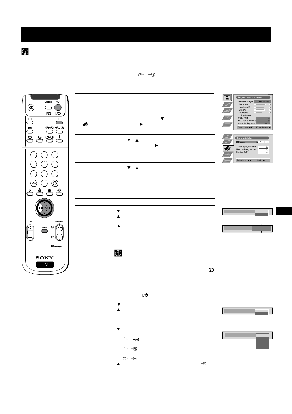 Utilizzo del menù “caratteristiche, 15 it menu | Sony KP-48PS2 User Manual | Page 116 / 233