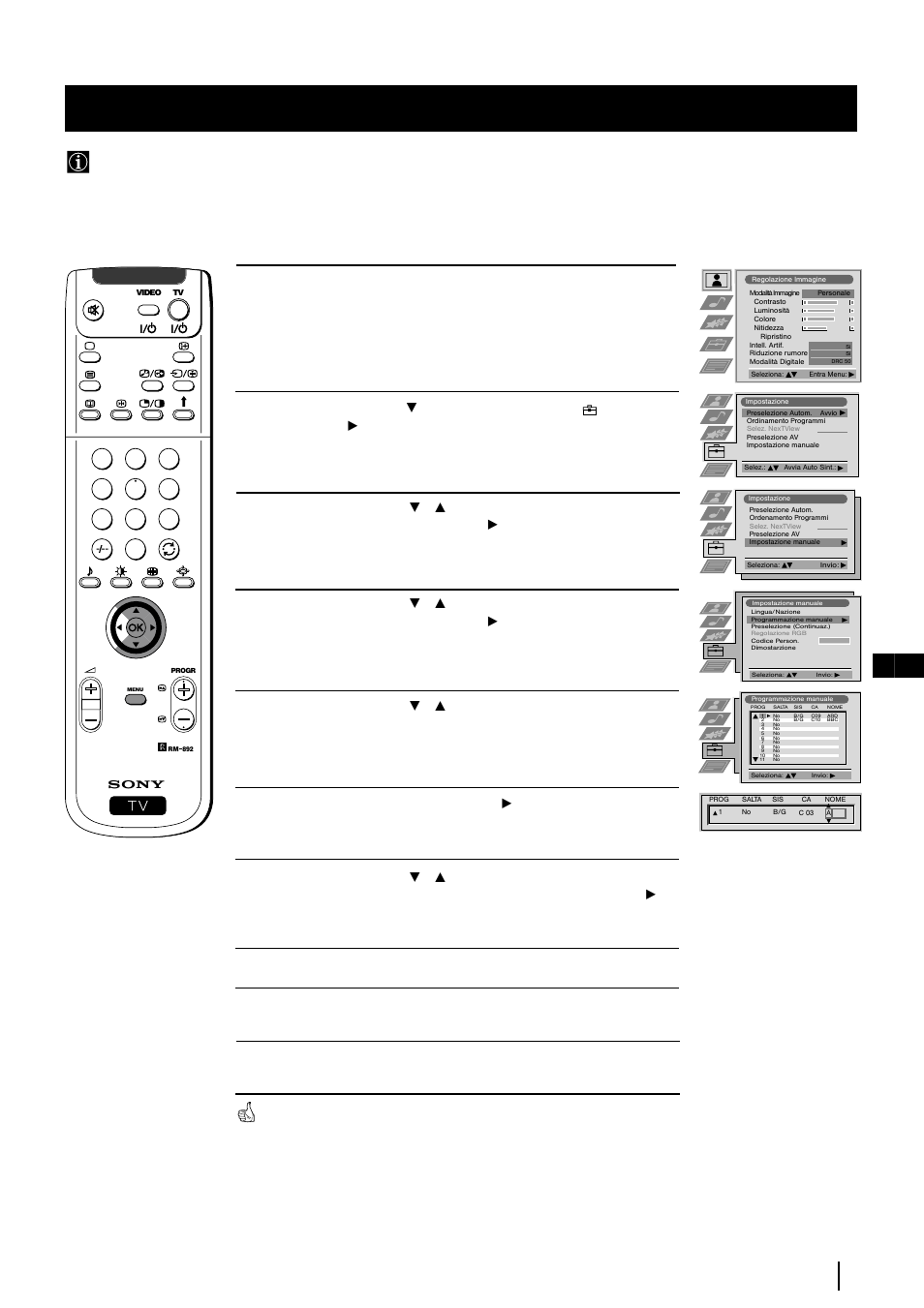 Assegnazione di un nome ad un canale, 17 it menu | Sony KP-48PS2 User Manual | Page 118 / 233