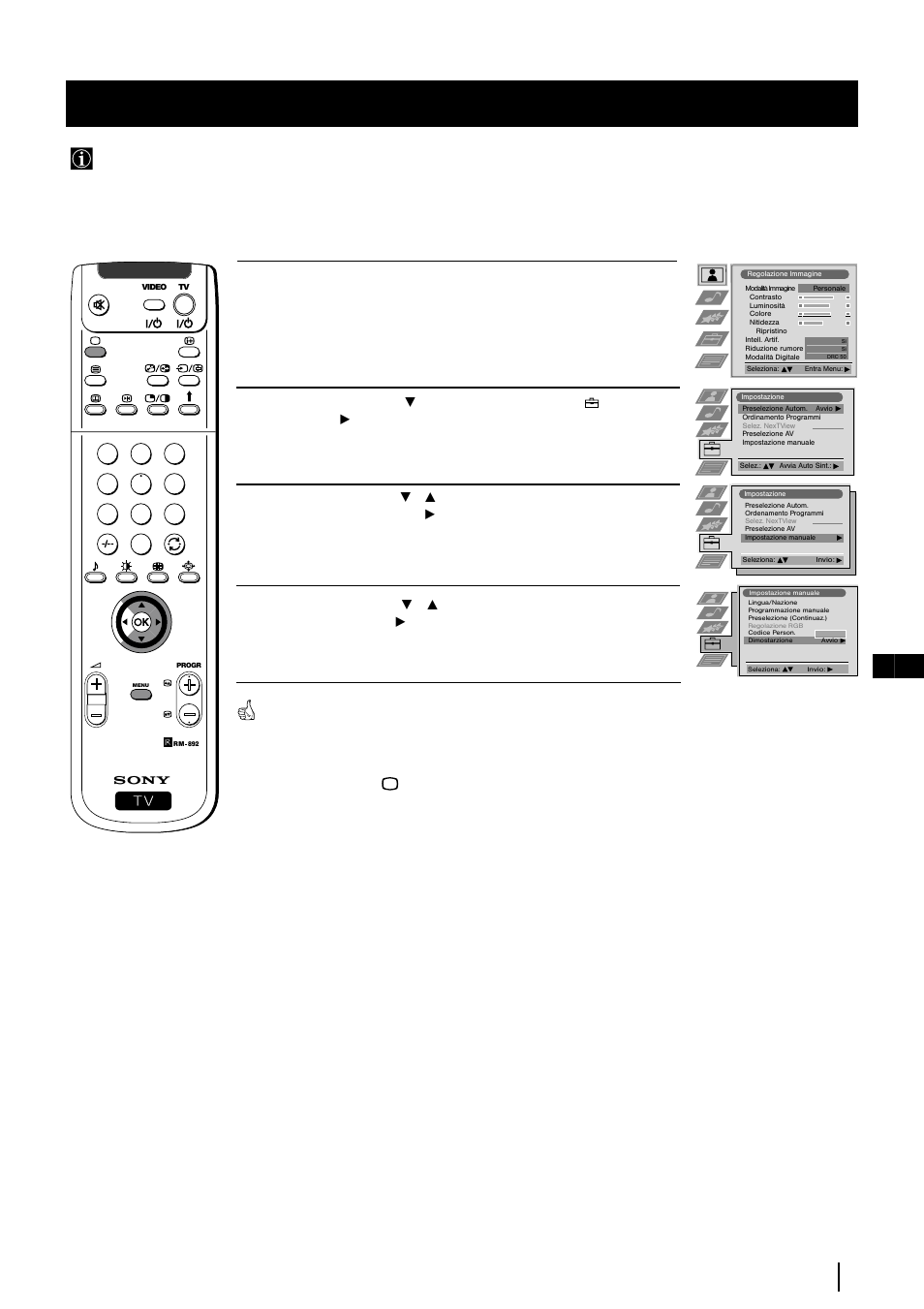 Dimostrazione delle varie funzioni, 21 it menu | Sony KP-48PS2 User Manual | Page 122 / 233