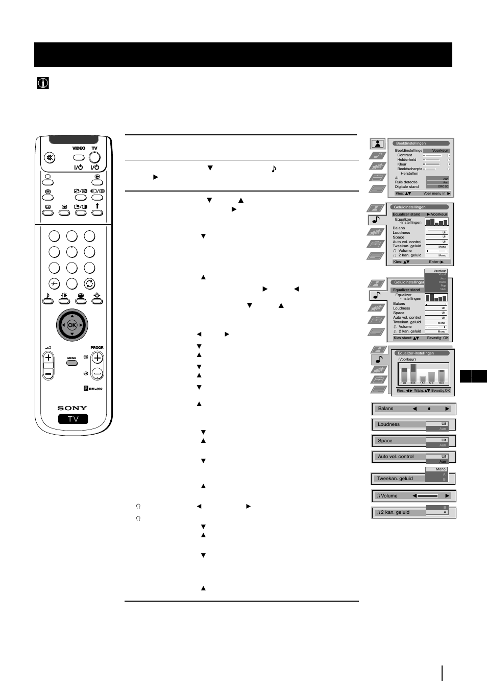 Het geluid instellen, 13 nl menusysteem, Gaat door | Sony KP-48PS2 User Manual | Page 147 / 233