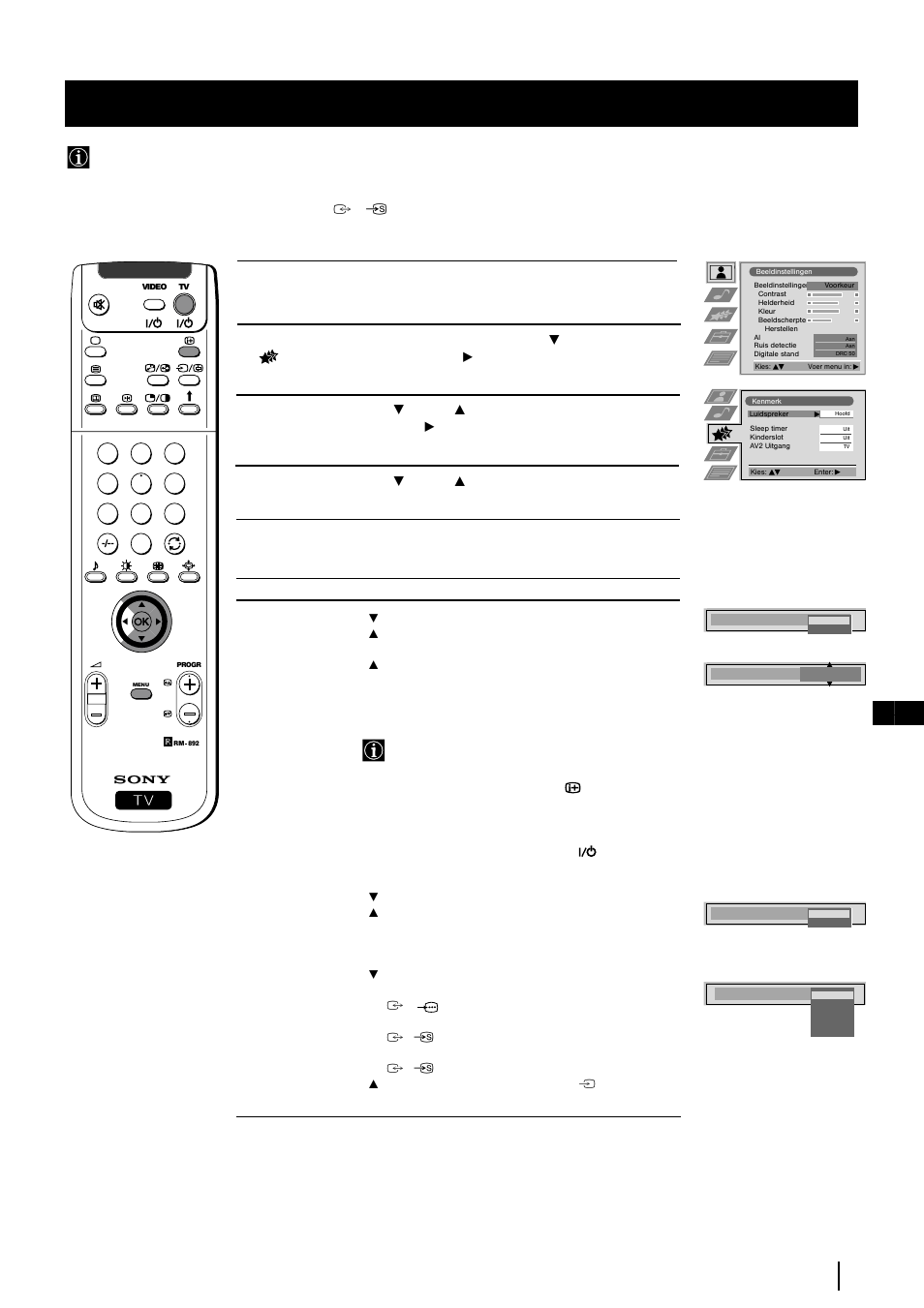 Het menu “kenmerk” gebruiken, 15 nl menusysteem | Sony KP-48PS2 User Manual | Page 149 / 233