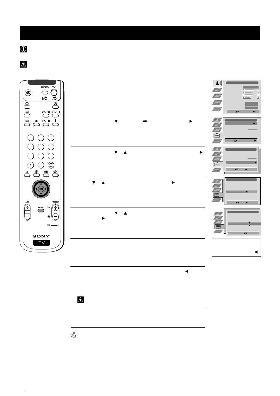 Inputting your personal id, Menu system | Sony KP-48PS2 User Manual | Page 20 / 233