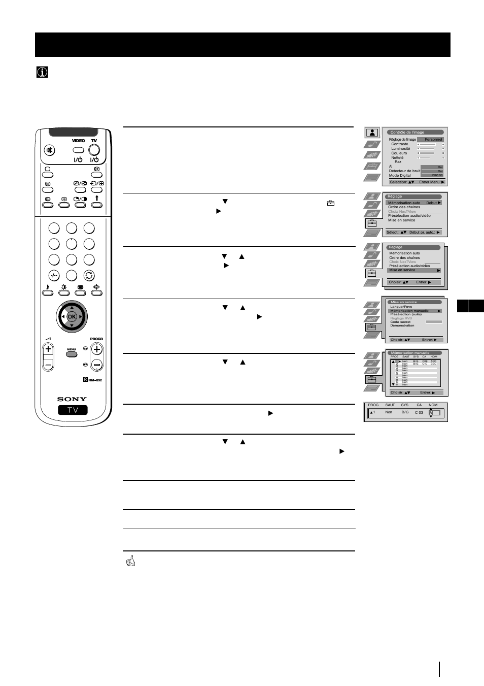 Donner un nom à une chaîne, 17 fr système des menus | Sony KP-48PS2 User Manual | Page 50 / 233