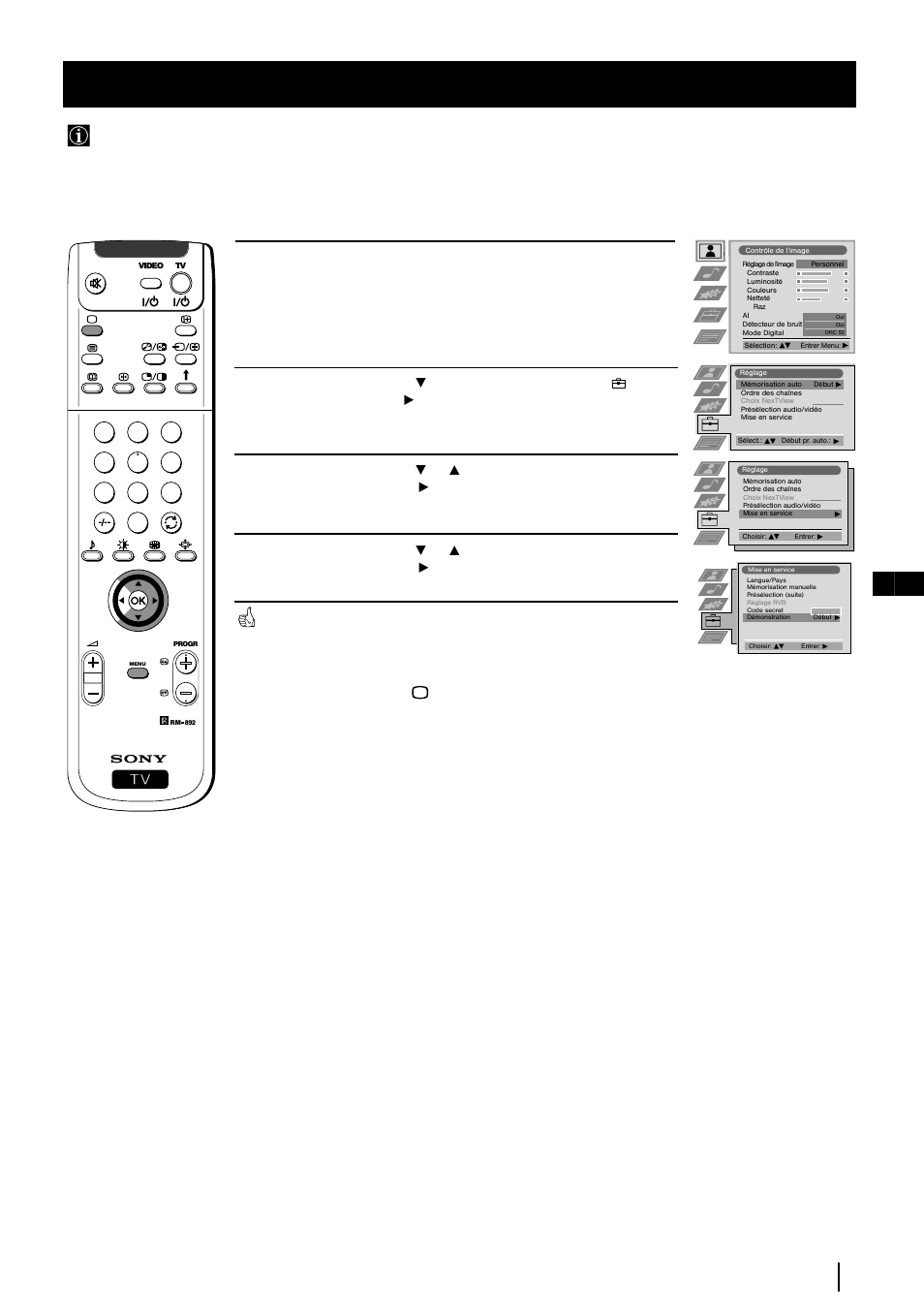 Démonstration des diverses fonctions, 21 fr système des menus | Sony KP-48PS2 User Manual | Page 54 / 233