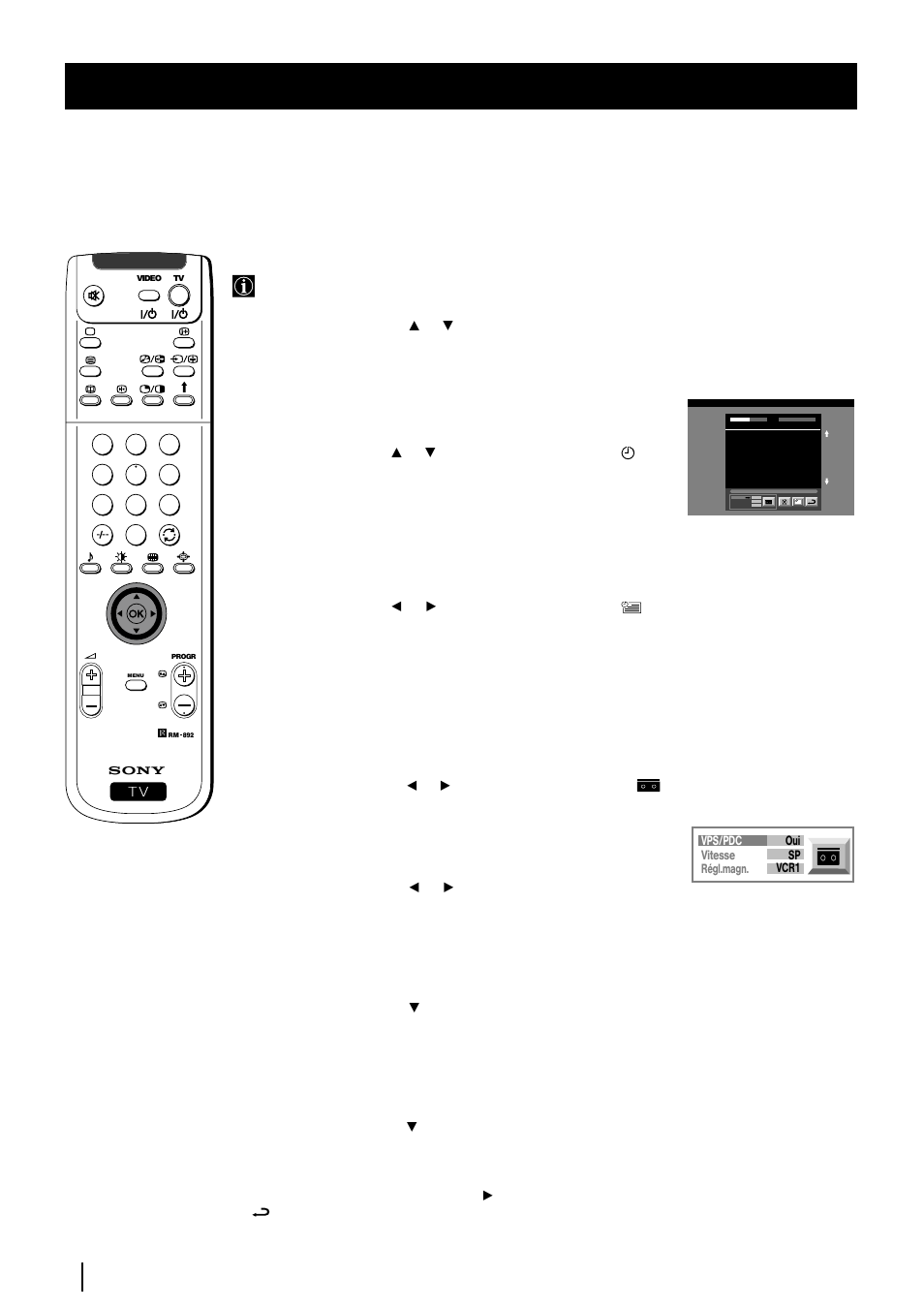 Menu emission en attente, Configurer l'aide-mémoire, Voir la liste programmée | Enregistrer des programmes, Nextview | Sony KP-48PS2 User Manual | Page 61 / 233