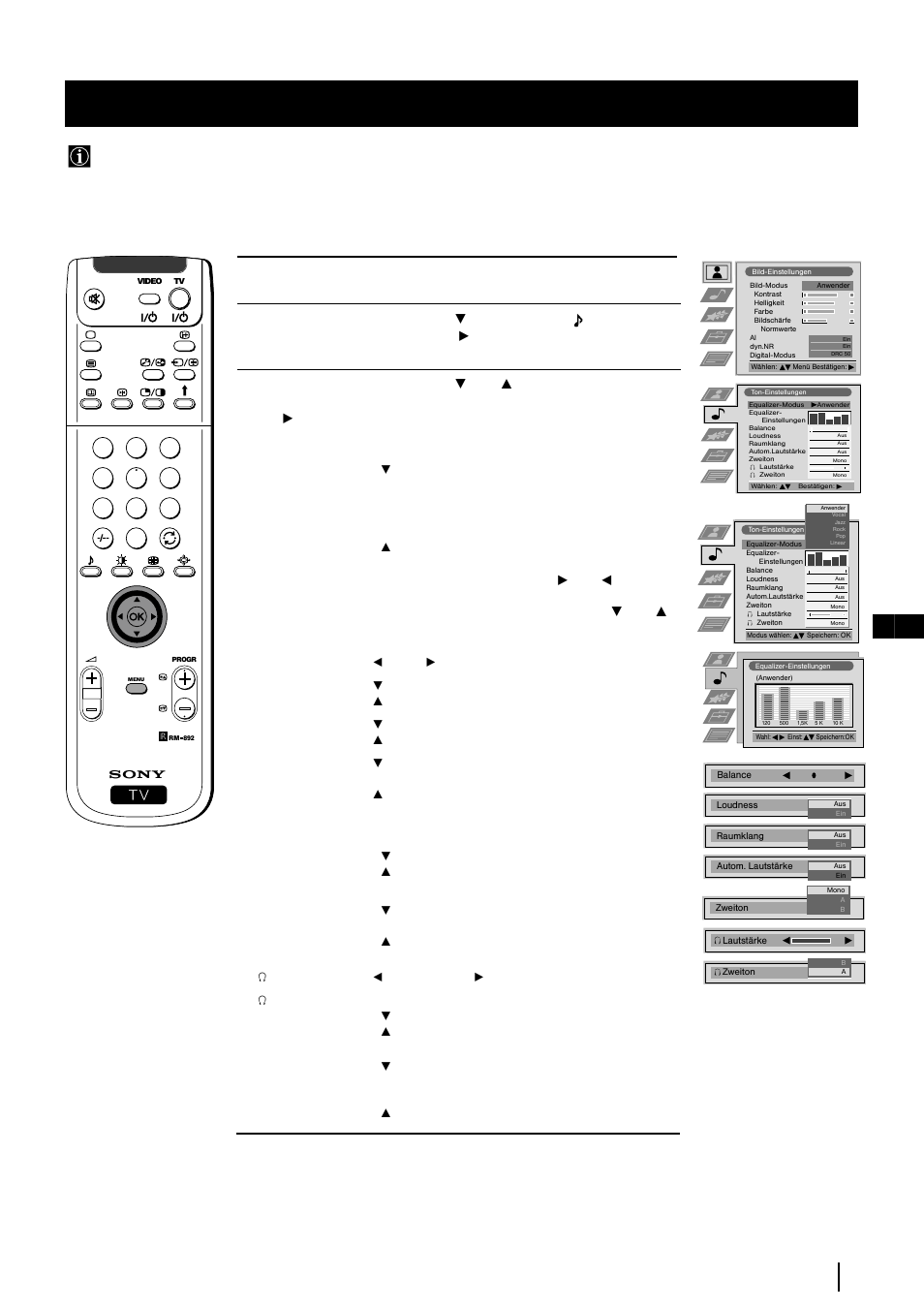 Einstellen des tons, 13 de menü- system, Wird fortgesetzt | Sony KP-48PS2 User Manual | Page 81 / 233