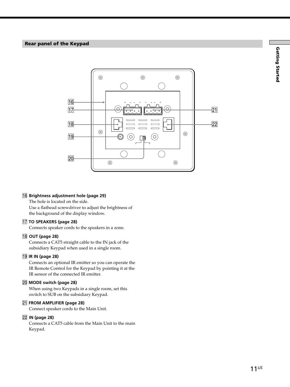 Wa qj qh ws qk ql w | Sony CAV-M1000ES User Manual | Page 11 / 44