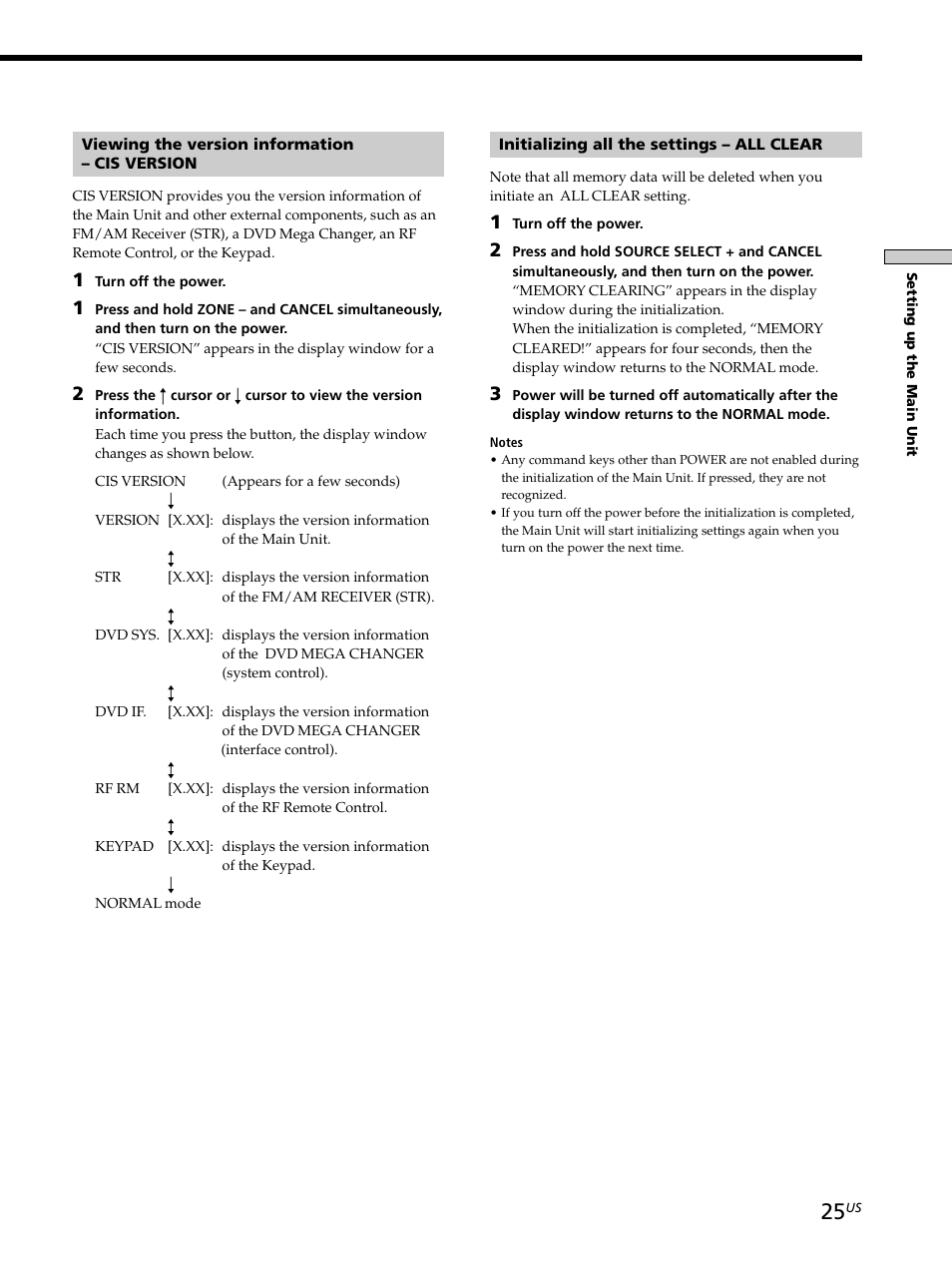 Sony CAV-M1000ES User Manual | Page 25 / 44