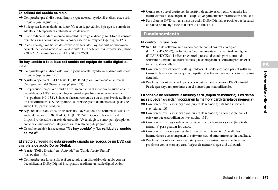 Sony SCPH-75001 User Manual | Page 167 / 172