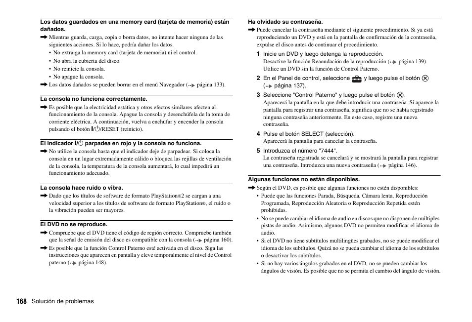 Sony SCPH-75001 User Manual | Page 168 / 172