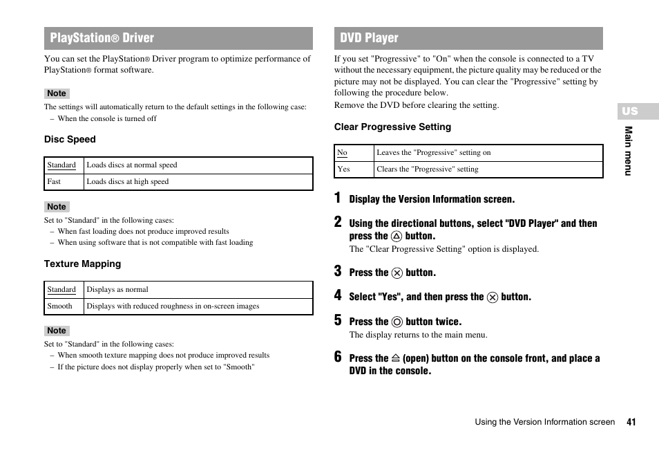 Playstation, Driver, Dvd player | Sony SCPH-75001 User Manual | Page 41 / 172