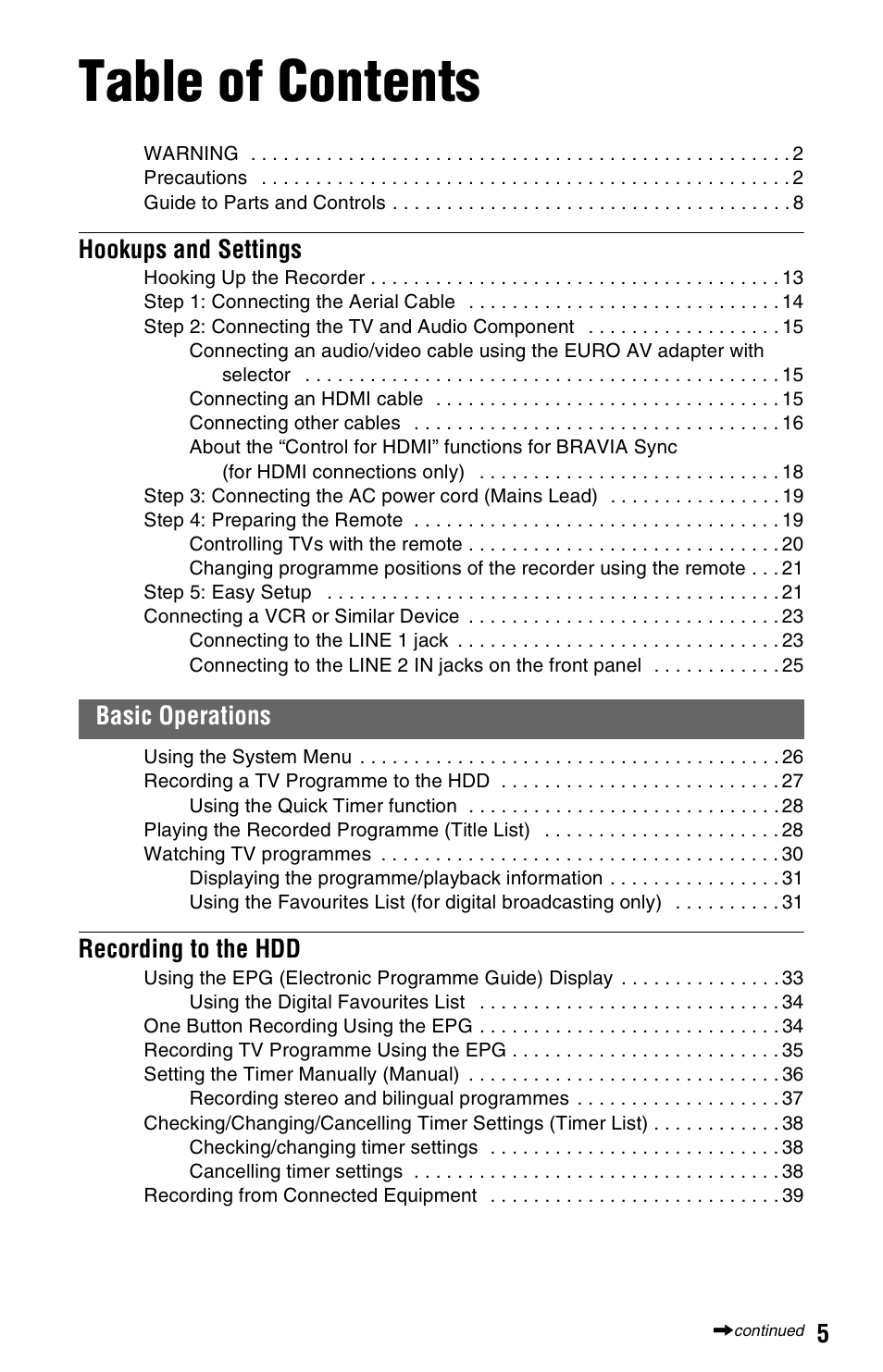 Sony 4-151-079-11(1) User Manual | Page 5 / 100