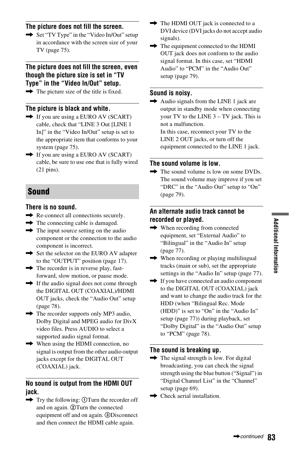 Sound | Sony 4-151-079-11(1) User Manual | Page 83 / 100