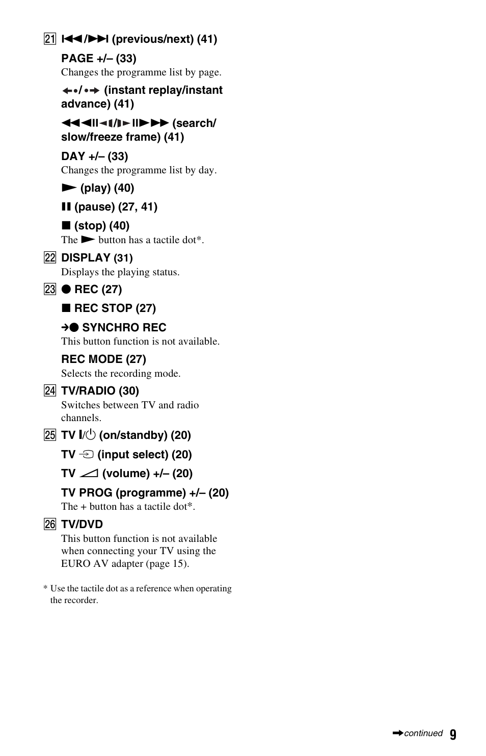 Sony 4-151-079-11(1) User Manual | Page 9 / 100