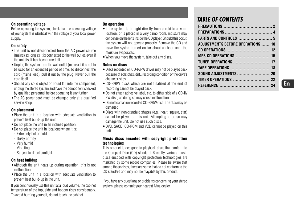Sony JAX-S8 User Manual | Page 3 / 27