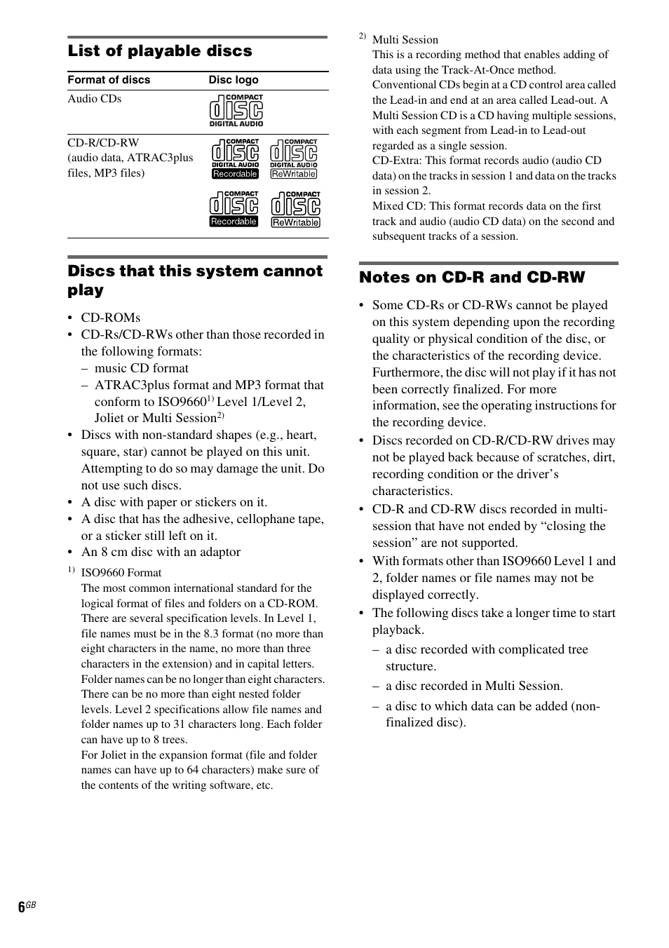 Sony CMT-GPZ7 User Manual | Page 6 / 40