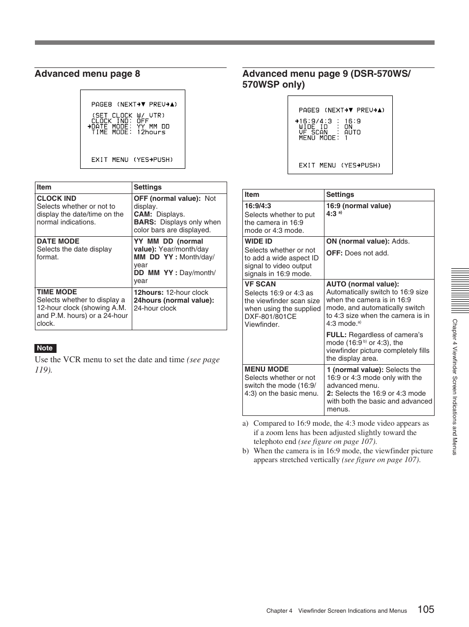 Advanced menu page 8 | Sony 370PL User Manual | Page 105 / 160