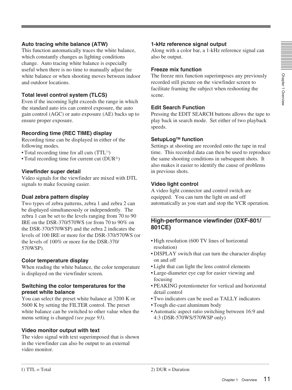 Sony 370PL User Manual | Page 11 / 160