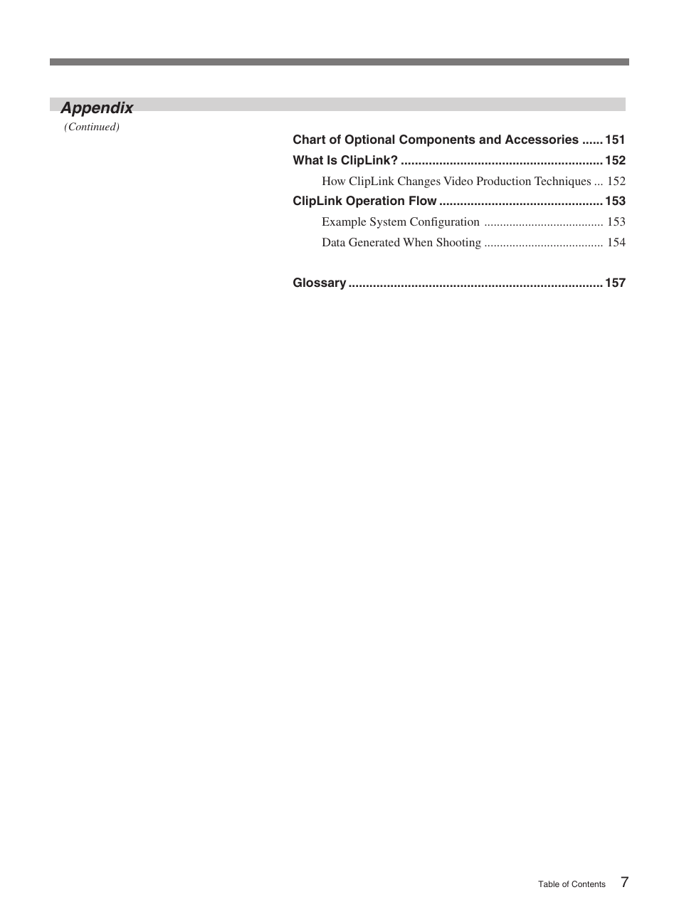 Appendix | Sony 370PL User Manual | Page 7 / 160