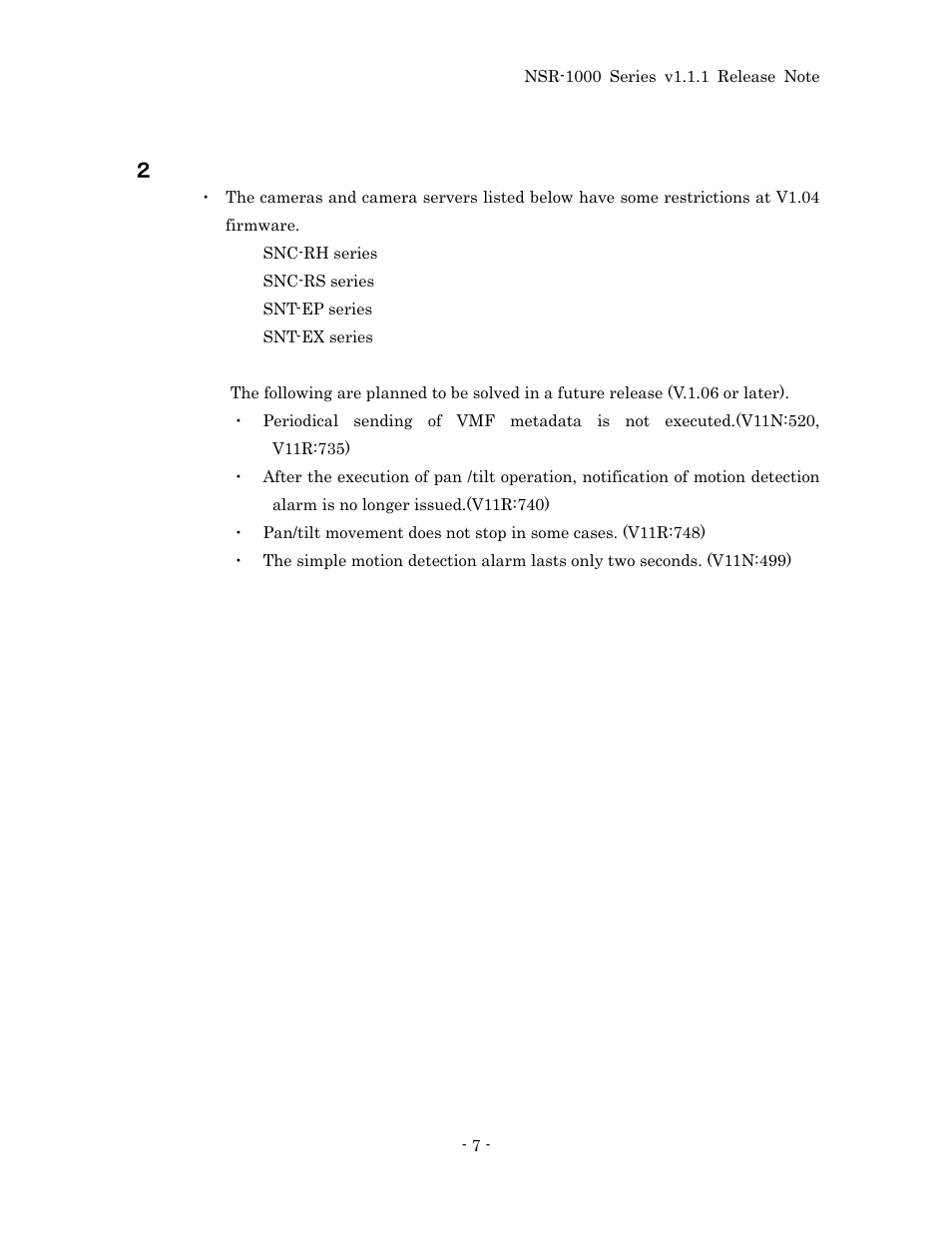 Important notes | Sony NSR-1100 User Manual | Page 11 / 46