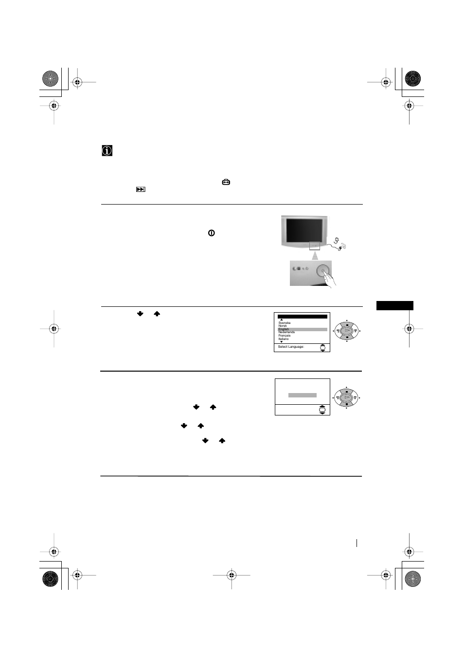 Switching on the tv and automatically tuning | Sony KV-28LS60U User Manual | Page 7 / 24