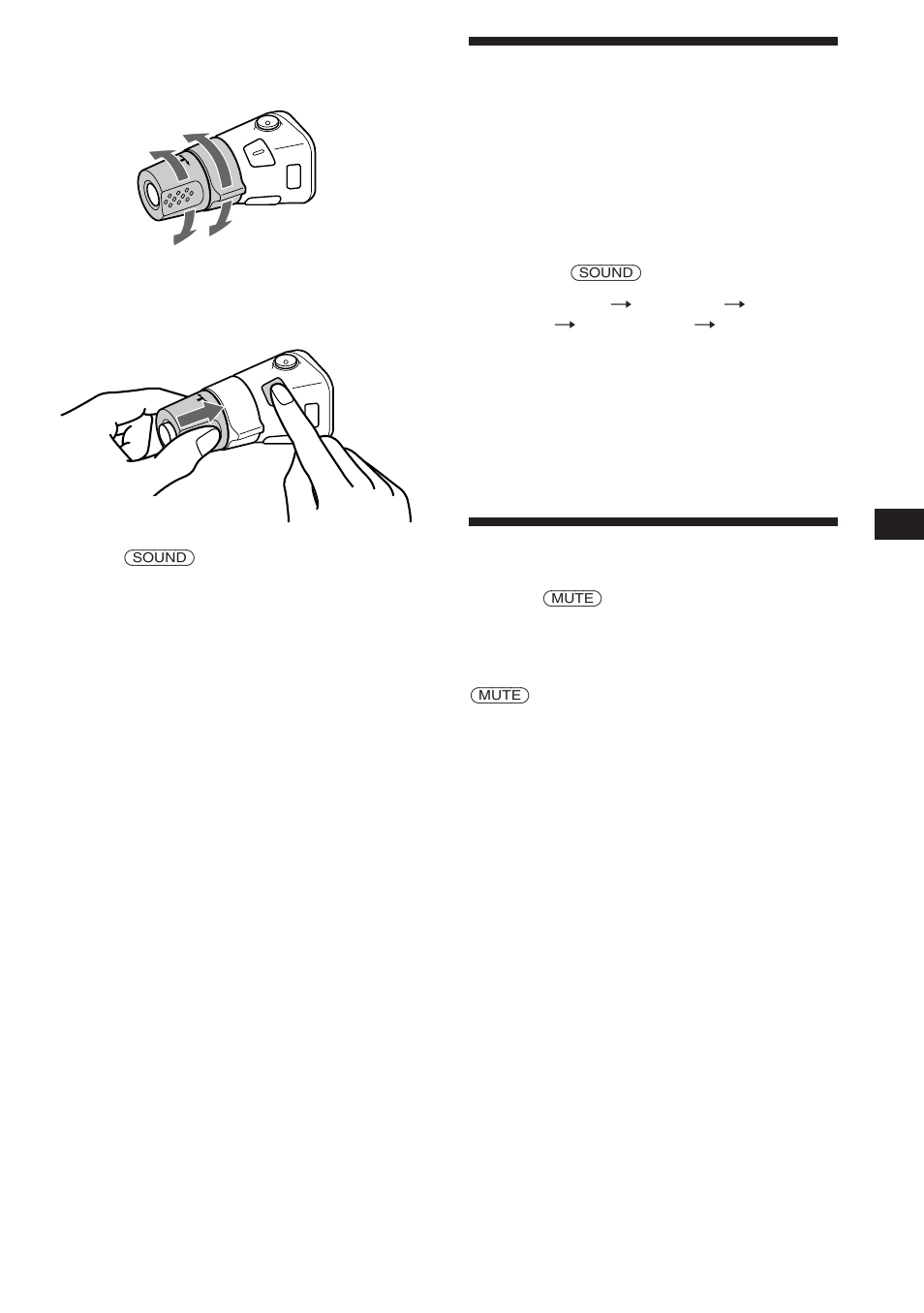 Adjusting the sound characteristics, Muting the sound | Sony CDX-C760 User Manual | Page 13 / 36