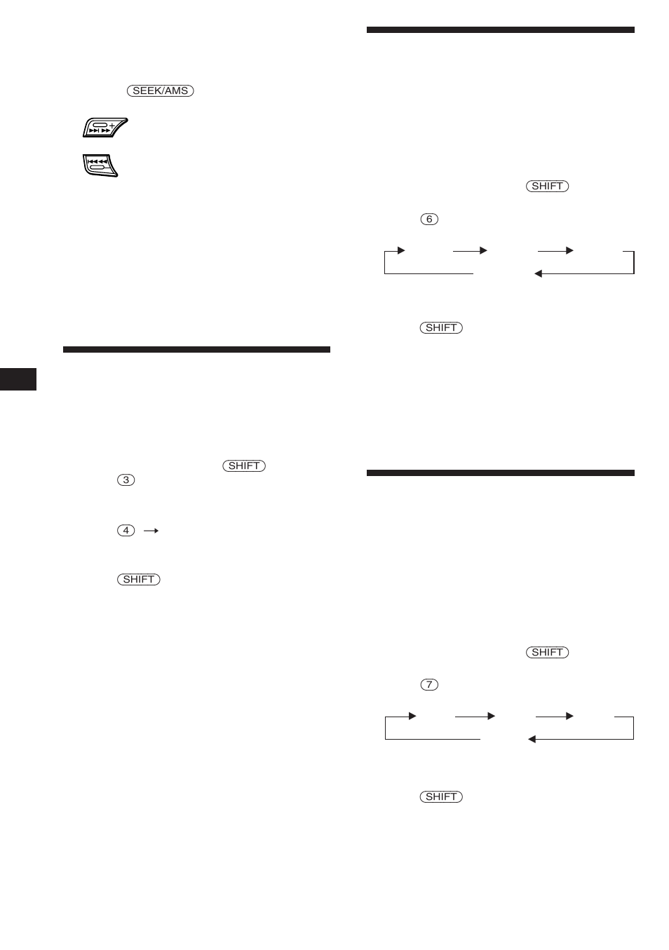 Scanning the tracks, Playing tracks repeatedly, Playing tracks in random order | Sony CDX-C760 User Manual | Page 16 / 36