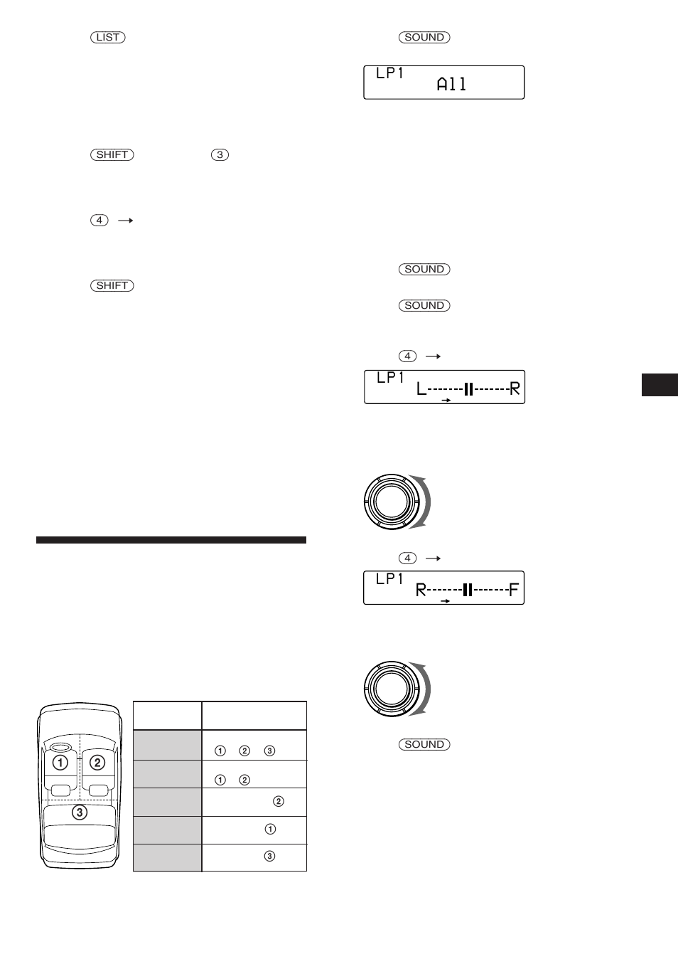 Selecting the listening position | Sony CDX-C760 User Manual | Page 23 / 36