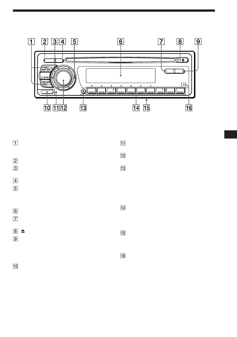 Location of controls | Sony CDX-C760 User Manual | Page 31 / 36