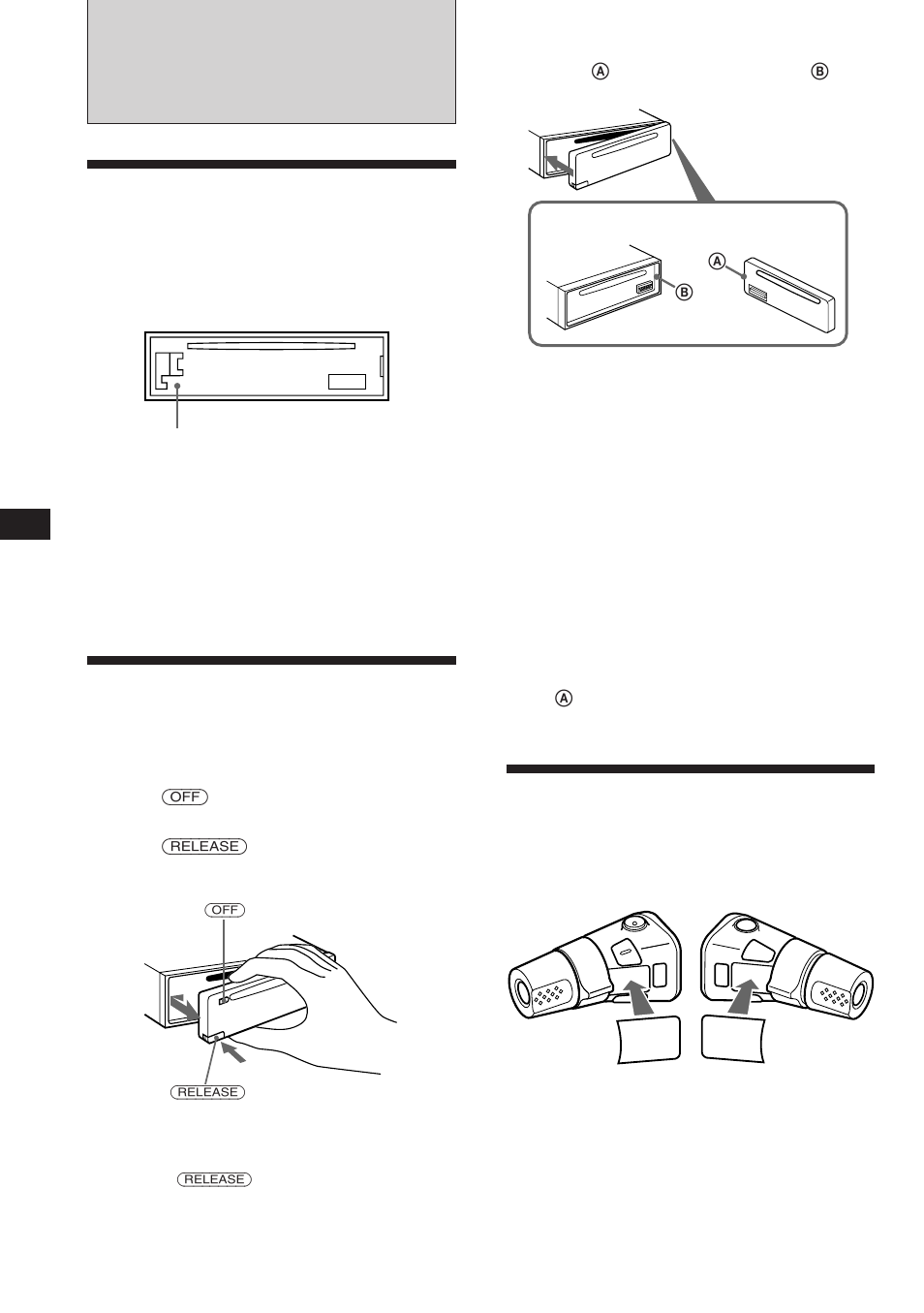 Getting started, Resetting the unit, Detaching the front panel | Preparing the rotary remote | Sony CDX-C760 User Manual | Page 4 / 36