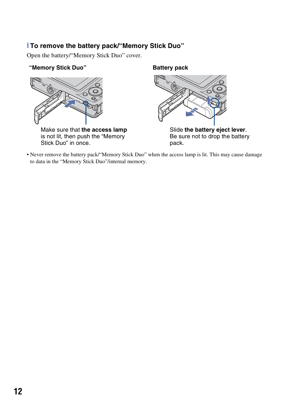 Sony Cyber-shot 3-294-900-61(1) User Manual | Page 12 / 76