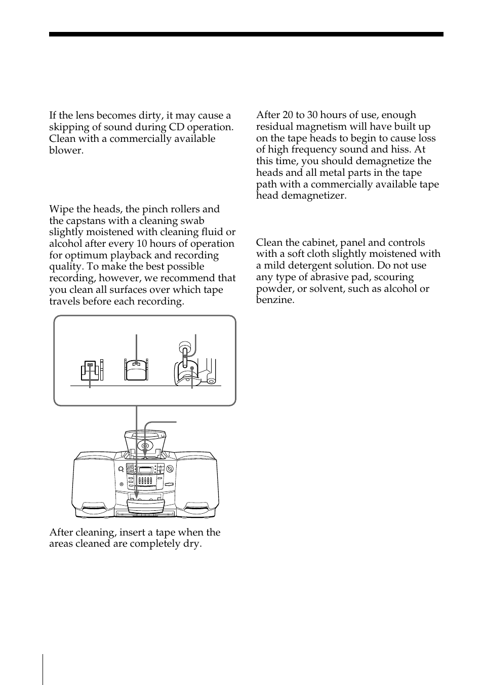 Maintenance | Sony CFD-Z500 User Manual | Page 32 / 36