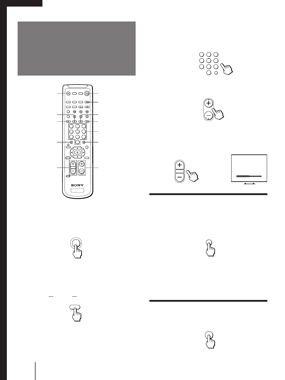 Watching the tv, Switching quickly between two channels, Muting the sound | Operations | Sony KP 61V75 User Manual | Page 26 / 100